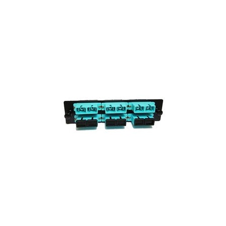 Cable Wholesale Fiber Distribution Panel Plate with 6 Aqua OM3 SC/UPC Duplex Ports, Multimode 61F2-12006